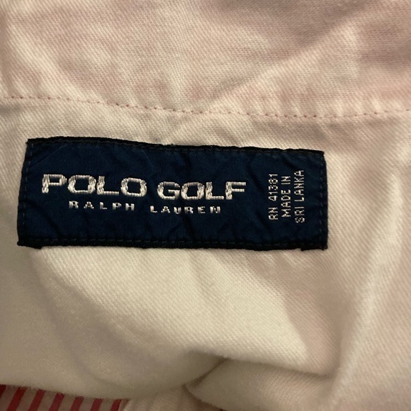 Polo Golf Ralph Lauren Men’s Seersucker Shorts Preppy Pink White Size 34 - Picture 7 of 9
